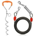 thumbnail image 1 of Petbobi Dog Tie Out Cable and Stake, 40ft for Large Dogs up to 120LBS, Black, 1 of 6