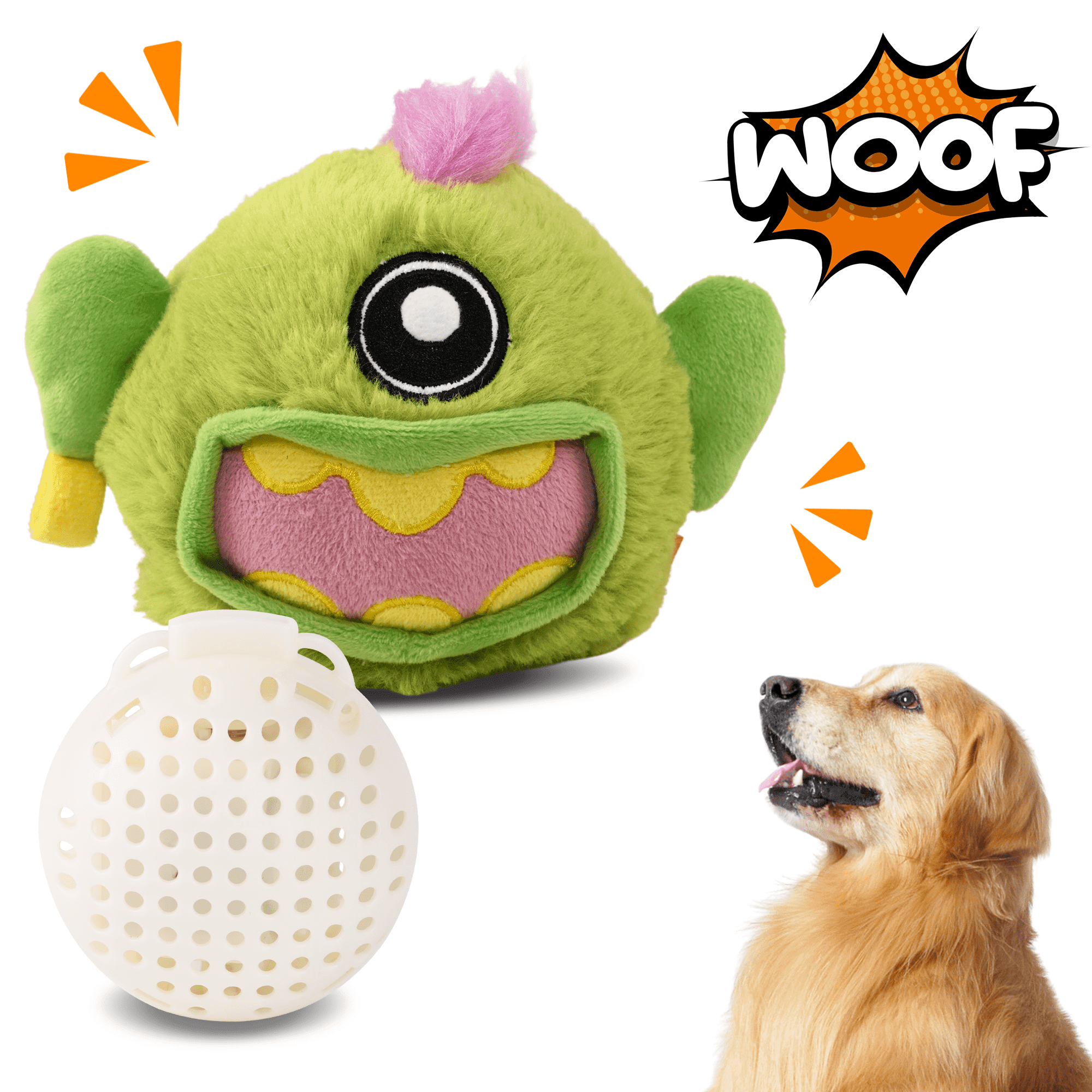 Petbobi Interactive Talking & Motorized Dog Toy Ball: Wobble Bouncing,  Giggling Plush Pet Toy for Small & Medium Dogs - Walmart.com