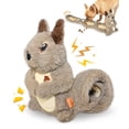 thumbnail image 1 of Petbobi Squeaky Dog Toy Interactive Plush Squirrel Dog Toy with Treat Dispenser & Slow Feeder Puzzle for Small, Medium & Large Dogs, Grey, 1 of 7
