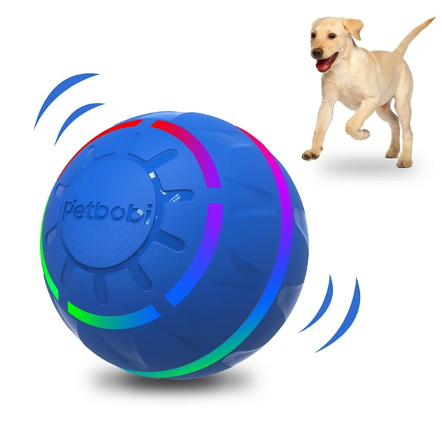 Petbobi Activation Bouncy Automatic Dog Ball, LED Light, USB ...