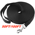 thumbnail image 1 of Petbobi Long Dog Leash Lead 50FT/100FT for Dog Training Obedience Recall Outdoor Playing Camping, Black, 1 of 9