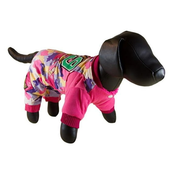 Petcessory DW05BS Pink Camouflage Warm 4-Leg Dog Parka Jacket - Small