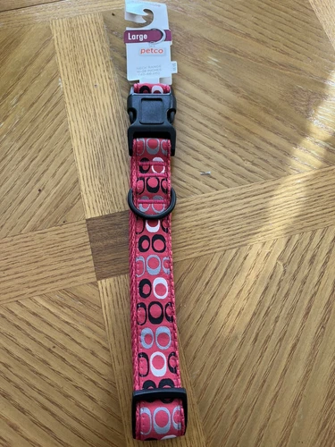Petco Adjustable Dog Neck Collar Neck Ranges 16-26 Inches Size Large Red