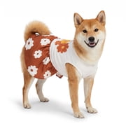 Petco Chunky Flower Pet Dress Orange/White Medium