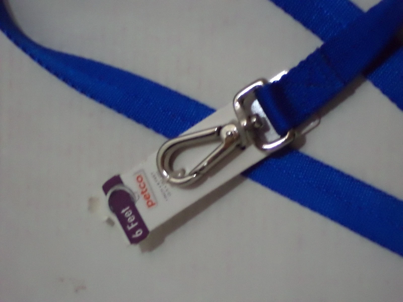 Petco Nylon Herringbone 1" Wide Dog Leash Size 6Ft Color Blue 1 Size Fit All