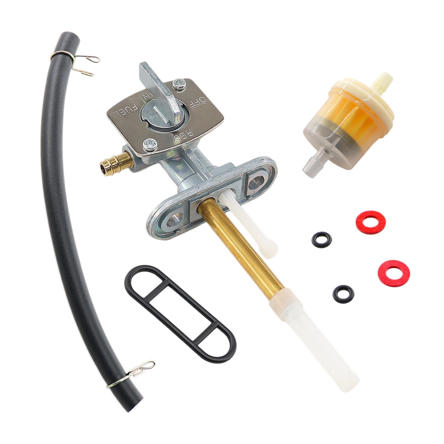 Fuel Tank Petcock Switch Valve For Yamaha, Suzuki ATVs - Fits YFM, YFZ, LTZ, DR Models, 34mm Mount