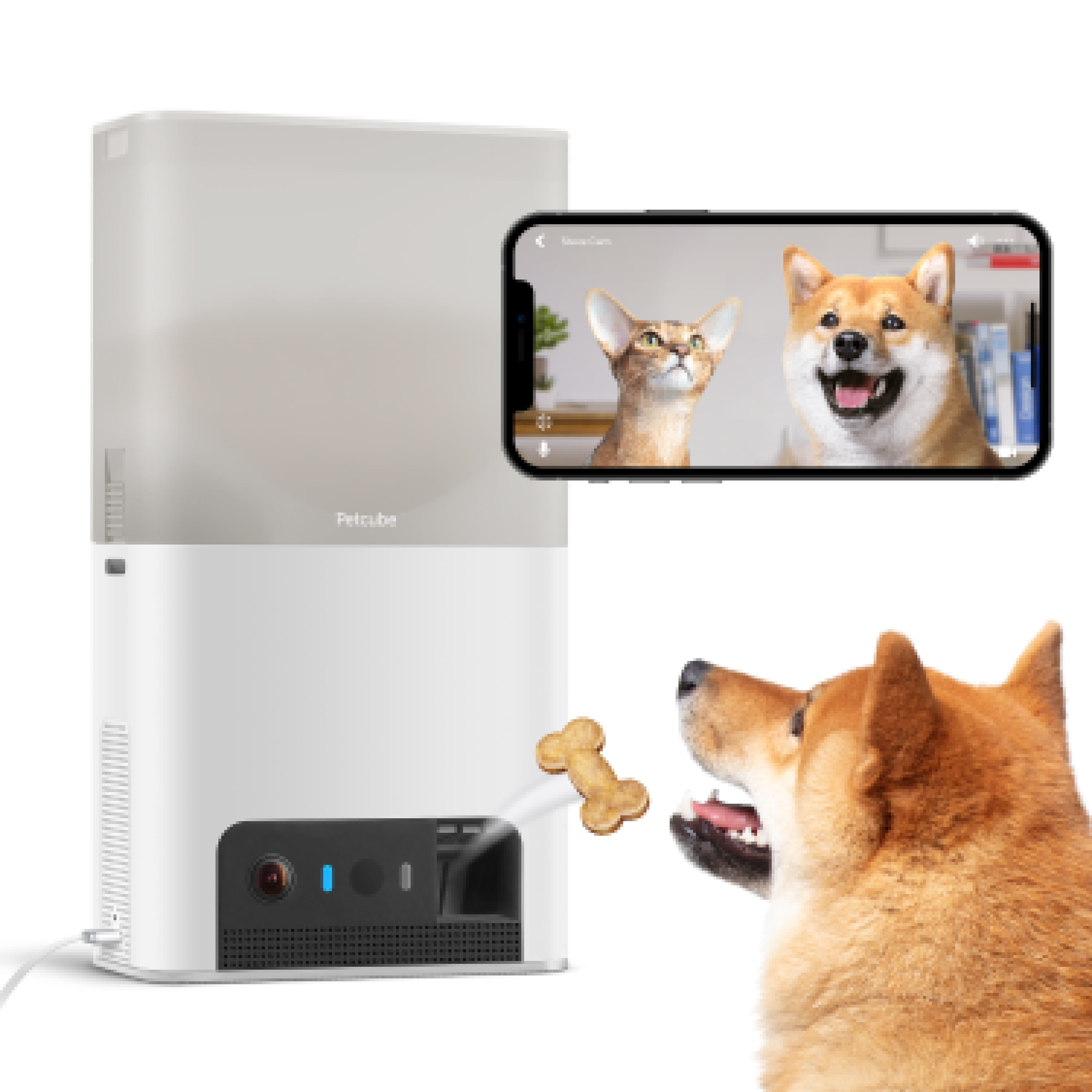 Wopet Interactive Dog Treat Camera and Treat Dispenser Toy WiFi | Guardian