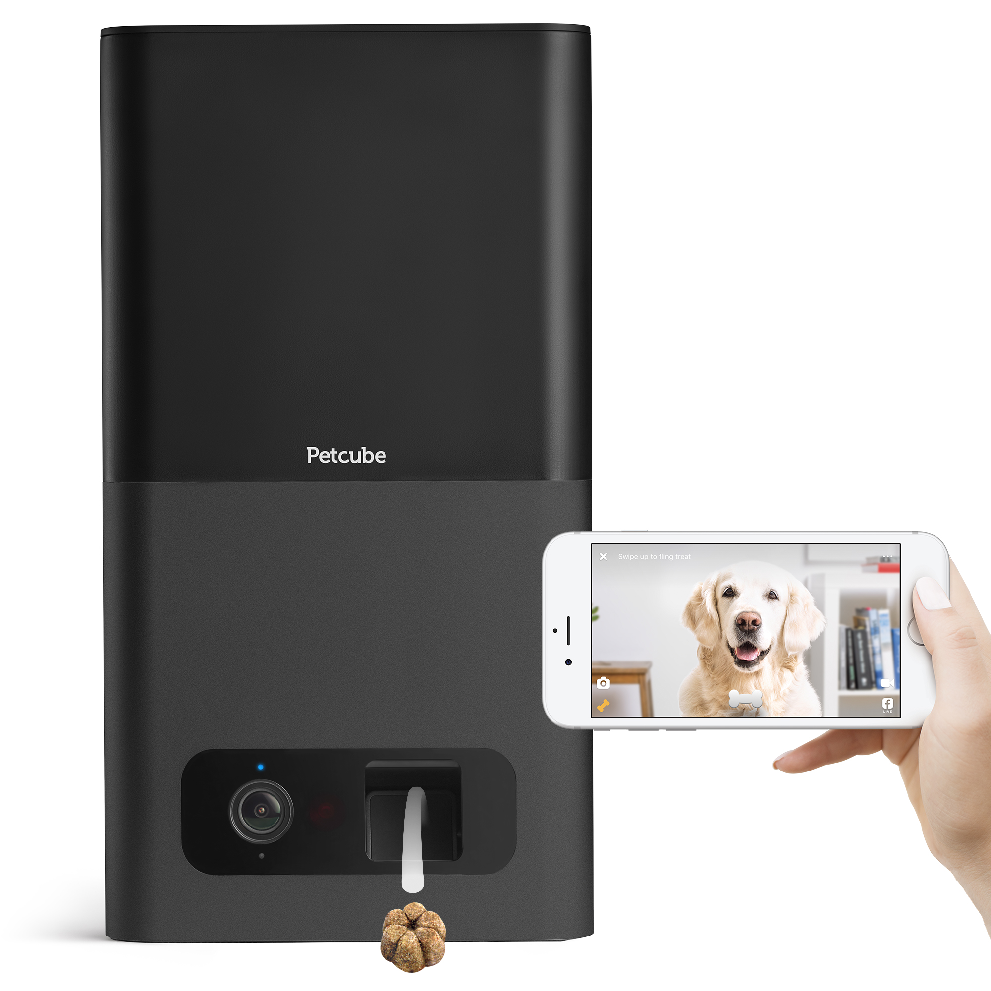 Petcube Bites Wi-Fi Pet Camera and Treat Dispenser - Carbon Black - image 1 of 13