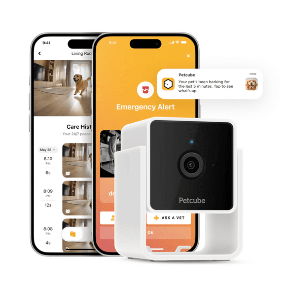 Petcube Cam Wifi Pet Camera for Cat and Dog with App, Home Surveillance, Subscription Not Included