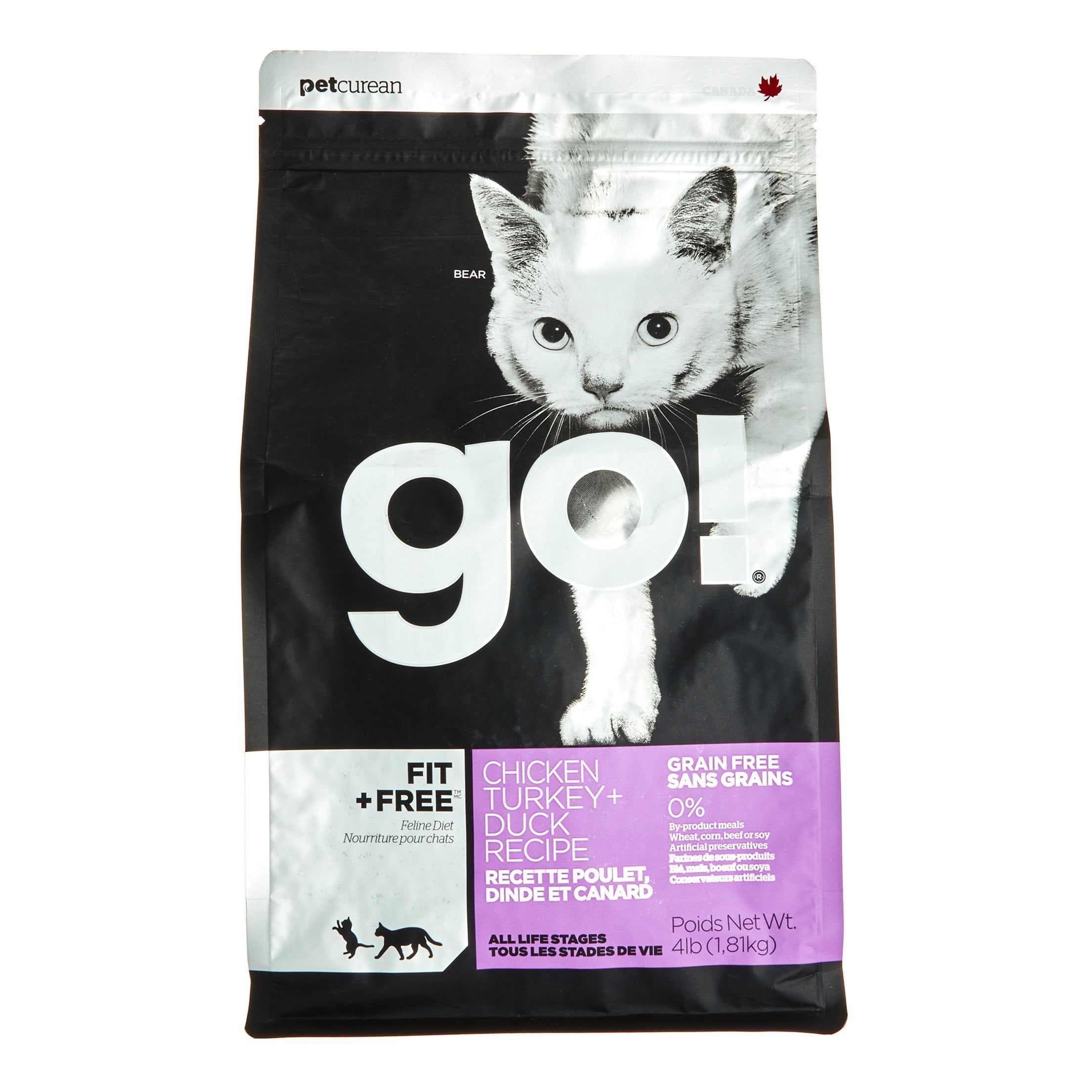 Petcurean Go! Fit + Free Chicken, Turkey & Trout All Stages Dry Cat
