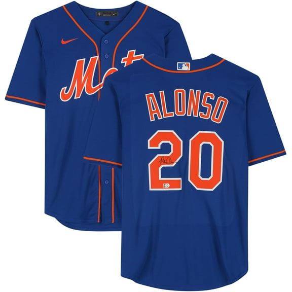Pete Alonso New York Mets Autographed Blue Replica Jersey - Fanatics Authentic Certified