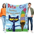 thumbnail image 1 of Pete the Cat-Anti-Pilling Flannel Blanket Soft Lightweight Plush Fuzzy Cozy Luxury Blanket for Home and Kitchen Use – Perfect for Kids and Adults 60"*79"(150cm*200cm), 1 of 6