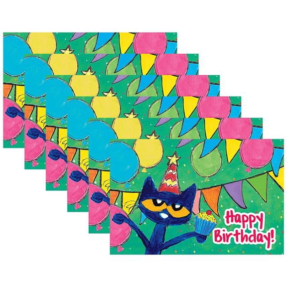 Pete Cat Birthday Postcards - Pack of 6