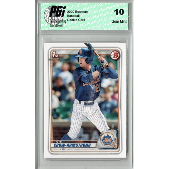 PGI 10 Pete Crow-Armstrong 2020 Bowman #BD-72 Rookie Card