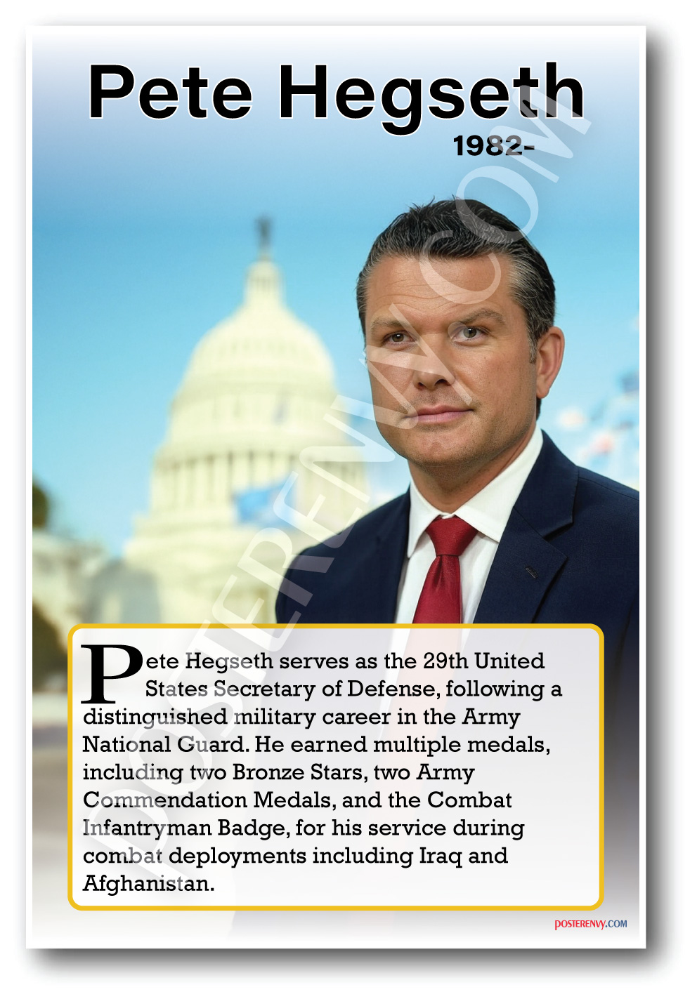Pete Hegseth TV Host Biography Poster 18 X 12 Inch Walmart Pete hegseth tv host biography poster 18 x 12 inch walmart