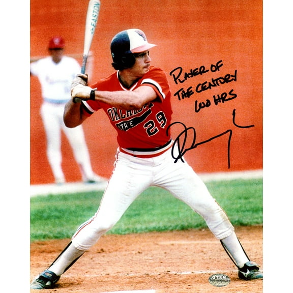 Pete Incaviglia Autographed 8X10 Photo Oklahoma State Cowboys "Player of the Century 100 HRs" GTSM 208909