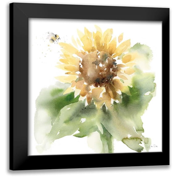 Pete, Katrina 12x12 Black Modern Framed Museum Art Print Titled - Sunflower Meadow III