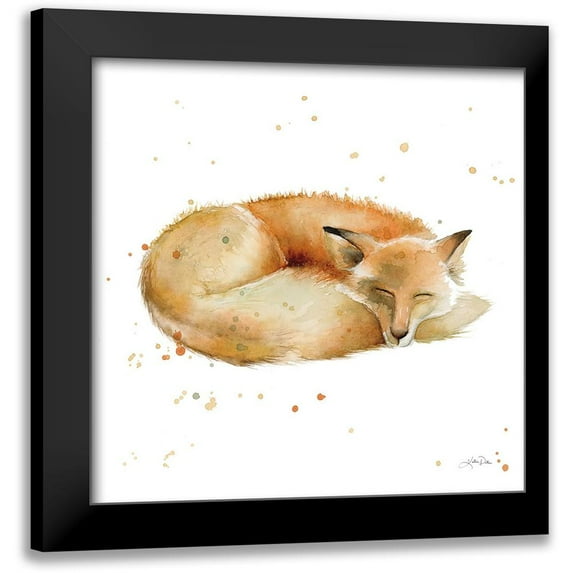 Pete, Katrina 15x15 Black Modern Framed Museum Art Print Titled - Sleeping Fox