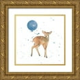 thumbnail image 1 of Pete, Katrina 15x15 Gold Ornate Wood Framed with Double Matting Museum Art Print Titled - Festive Fawn Blue Sq, 1 of 4