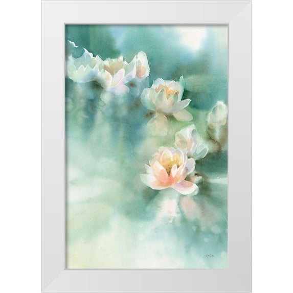 Pete, Katrina 17x24 White Modern Wood Framed Museum Art Print Titled - Water Lily I