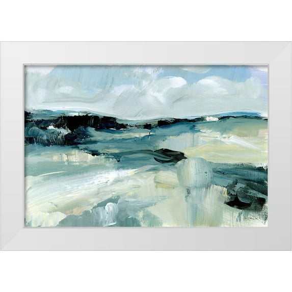 Pete, Katrina 18x13 White Modern Wood Framed Museum Art Print Titled - Windswept Landscape