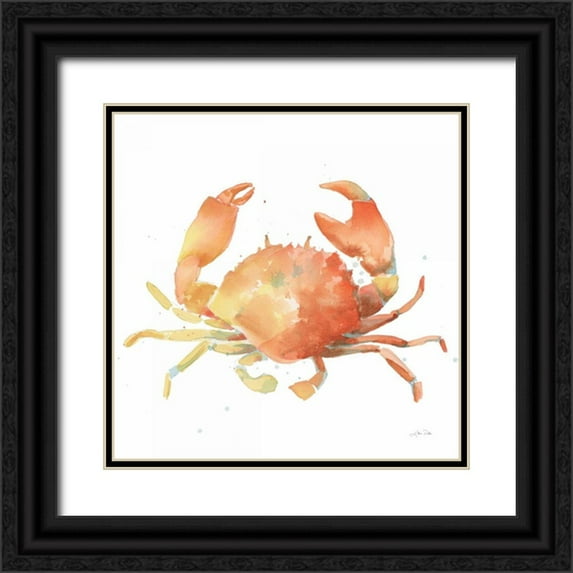 Pete, Katrina 20x20 Black Ornate Wood Framed with Double Matting Museum Art Print Titled - Summertime Crab