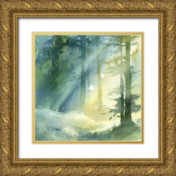 Pete, Katrina 20x20 Gold Ornate Wood Framed with Double Matting Museum Art Print Titled - Shady Grove