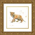 thumbnail image 1 of Pete, Katrina 20x20 Gold Ornate Wood Framed with Double Matting Museum Art Print Titled - Tiger Cub, 1 of 4