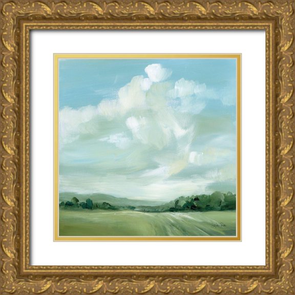 Pete, Katrina 26x26 Gold Ornate Wood Framed with Double Matting Museum Art Print Titled - Summer Clouds