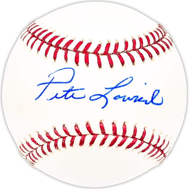 Pete Lovrich Autographed Official MLB Baseball KC A's Beckett BAS QR 