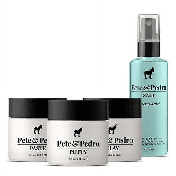 Pete & Pedro CORE FOUR HAIR KIT - Men's Hairstyling Best Of Set, 2 oz. Each