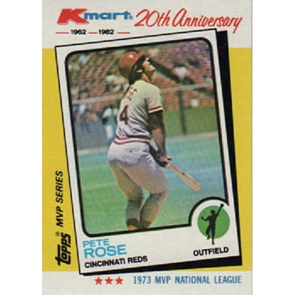 Pete Rose 1982 Topps Kmart 20th Anniversary Baseball Card #24 (1973)
