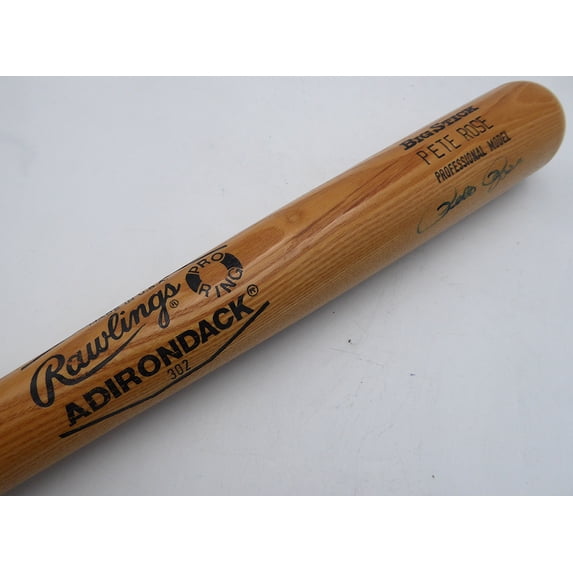 Pete Rose Autographed Rawlings Adirondack Bat Cincinnati Reds Beckett BAS QR #BV12114