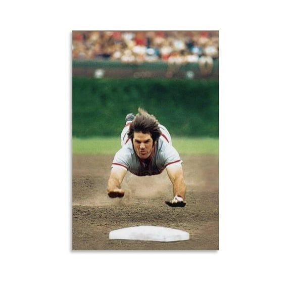 Pete Rose Baseball Player Poster Art Print Wall Photo Paint Hanging Picture Family Bedroom Decor Gift
