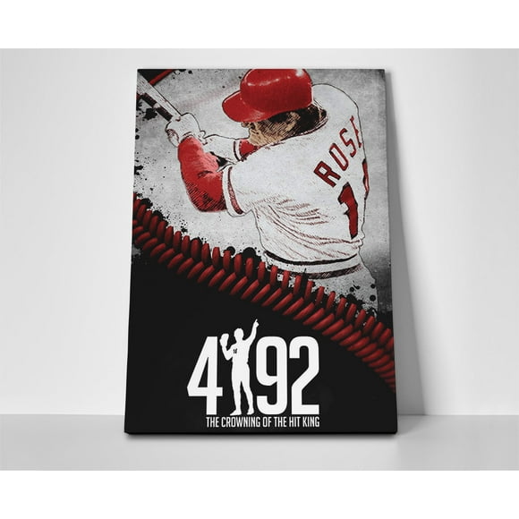 Pete Rose Hits Poster or Wrapped Canvas