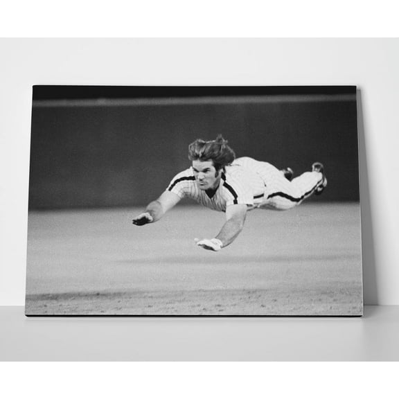Pete Rose Slide Poster or Wrapped Canvas