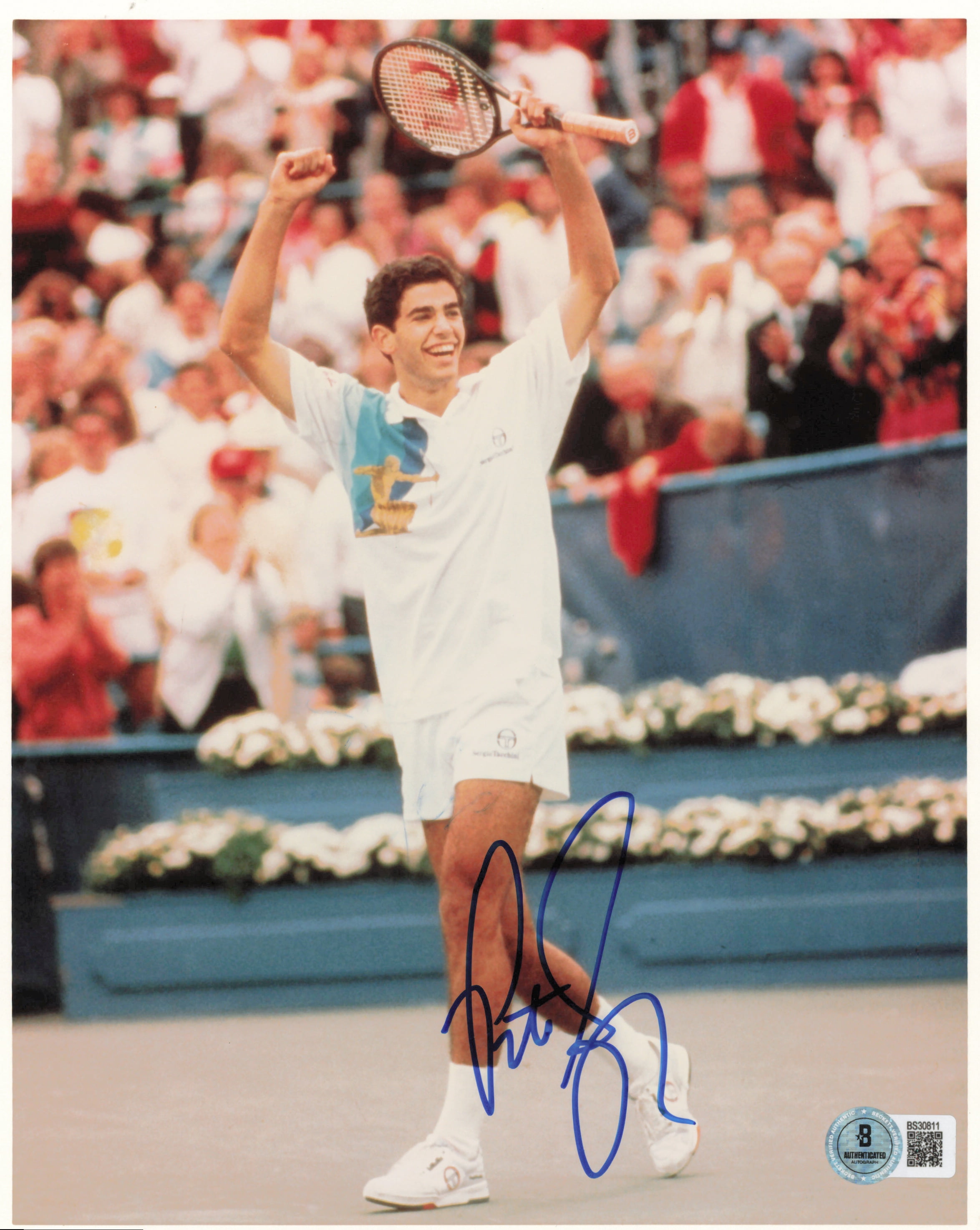 Pete Sampras Autographed 8x10 Photo Beckett BAS QR #BS30811 