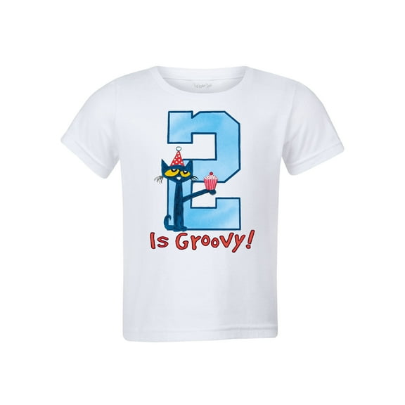 Pete The Cat - 2Nd Birthday Boys - Toddler Short Sleeve Graphic T-Shirt