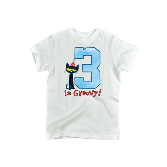 Pete The Cat - 3Rd Birthday Boys - Toddler Short Sleeve Graphic T-Shirt