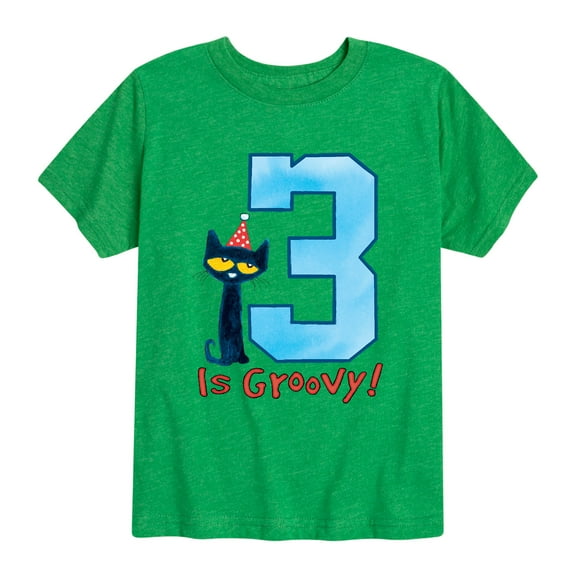 Pete The Cat - 3Rd Birthday Boys - Toddler Short Sleeve Graphic T-Shirt