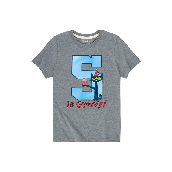 Pete The Cat - 5Th Birthday Boys - Toddler Short Sleeve Graphic T-Shirt