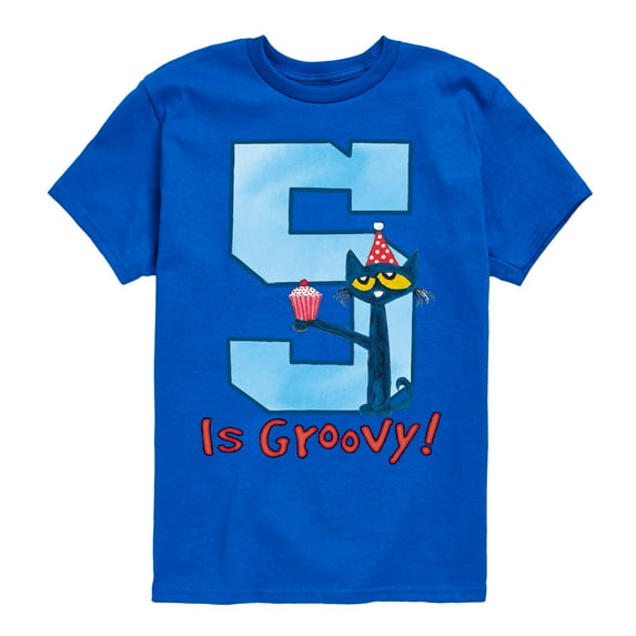 Pete The Cat - 5Th Birthday Boys - Youth Short Sleeve Graphic T-Shirt