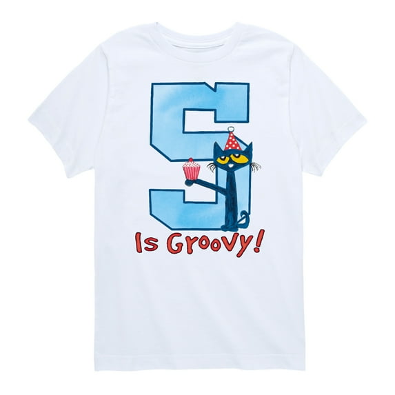 Pete The Cat - 5Th Birthday Boys - Youth Short Sleeve Graphic T-Shirt