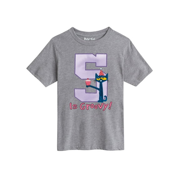 Pete The Cat - 5Th Birthday Girls - Youth Short Sleeve Graphic T-Shirt