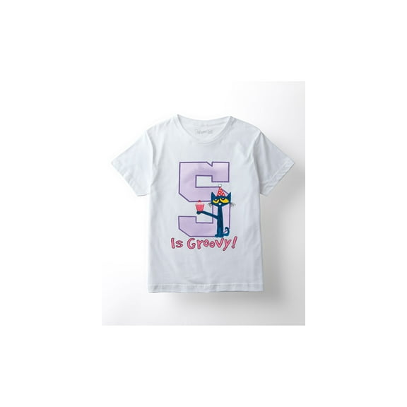 Pete The Cat - 5Th Birthday Girls - Youth Short Sleeve Graphic T-Shirt