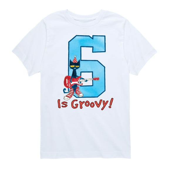 Pete The Cat - 6Th Birthday Boys - Youth Short Sleeve Graphic T-Shirt