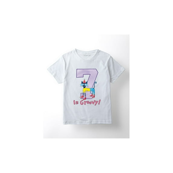 Pete The Cat - 7Th Birthday Girls - Youth Short Sleeve Graphic T-Shirt