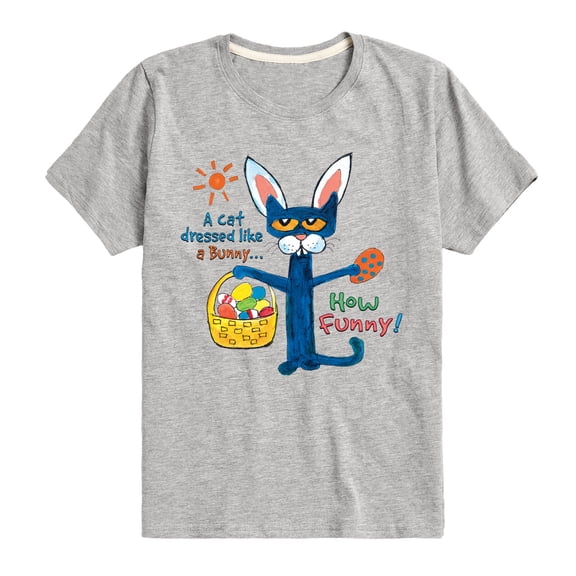 Pete The Cat - A Cat Dressed Like A Bunny - Youth Short Sleeve Graphic T-Shirt