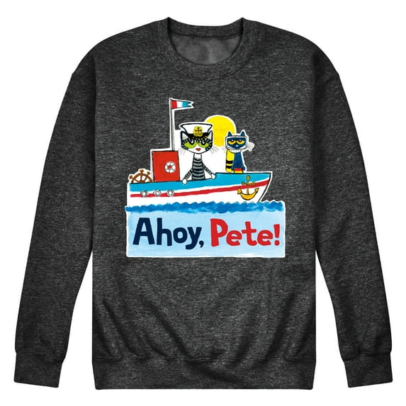 Pete The Cat - Ahoy Pete - Men's Crew Neck Fleece Pullover