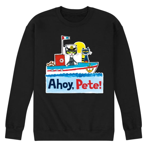 Pete The Cat - Ahoy Pete - Men's Crew Neck Fleece Pullover